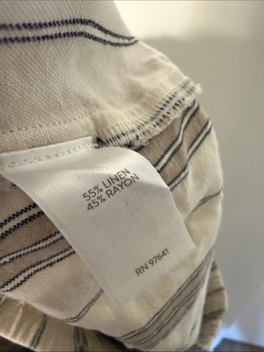 J. Jill Linen Blend Pull On Tie Waist Wide Leg Pants Stripes M